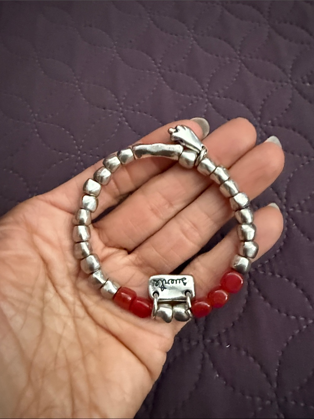 Uno de 50 Silver charm bracelet